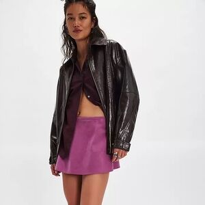 Free People Fuchsia Mini Skirt